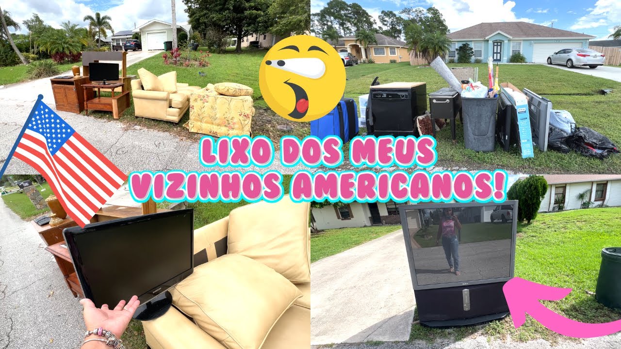 INACREDITAVEL O QUE OS MEUS VIZINHOS AMERICANOS JOGAM NO LIXO | LIXO DOS ESTADOS UNIDOS