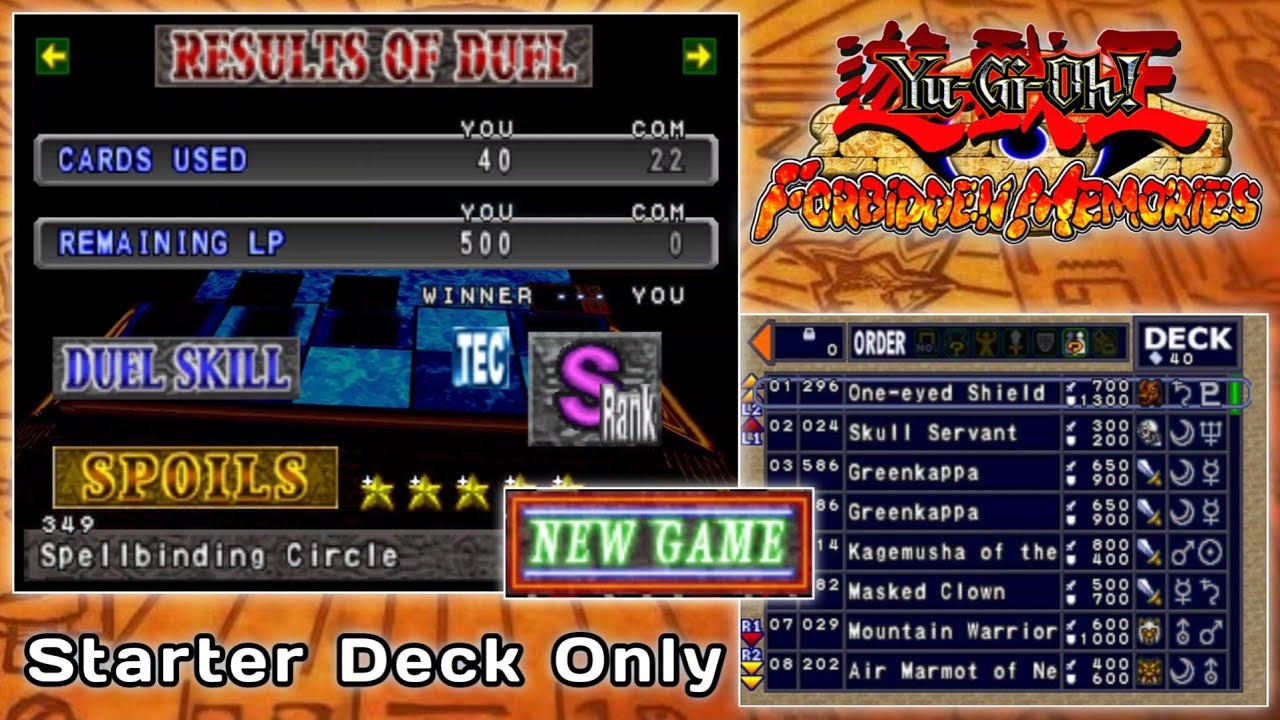 S TEC First Duel on NEW GAME | Yu-Gi-Oh! Forbidden Memories (PS1) HD 60 FPS