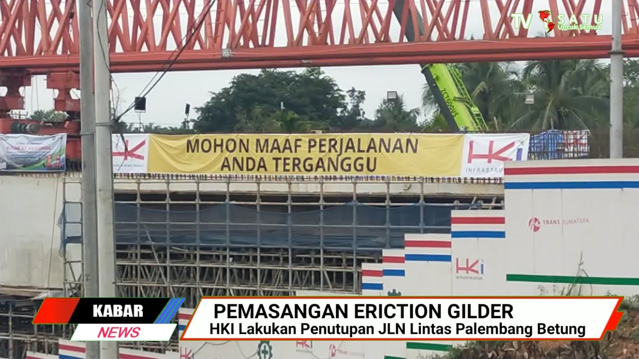 VIRAL ,HKi akan Lakukan sistem Buka tutup Jln Plg - Betung Pemasangan Eriction Gilder