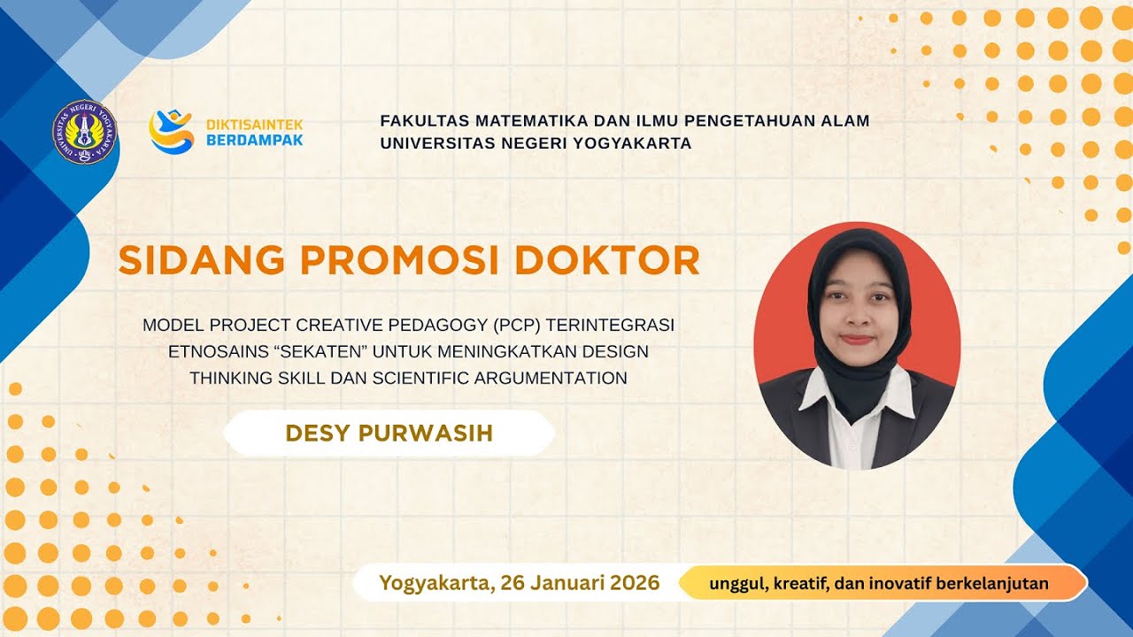 Sidang Promosi Doktor Desy Purwasih S3 P. IPA 2026