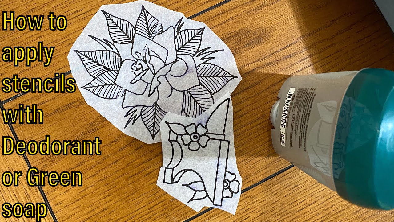 How to apply a tattoo stencil with deodorant ￼