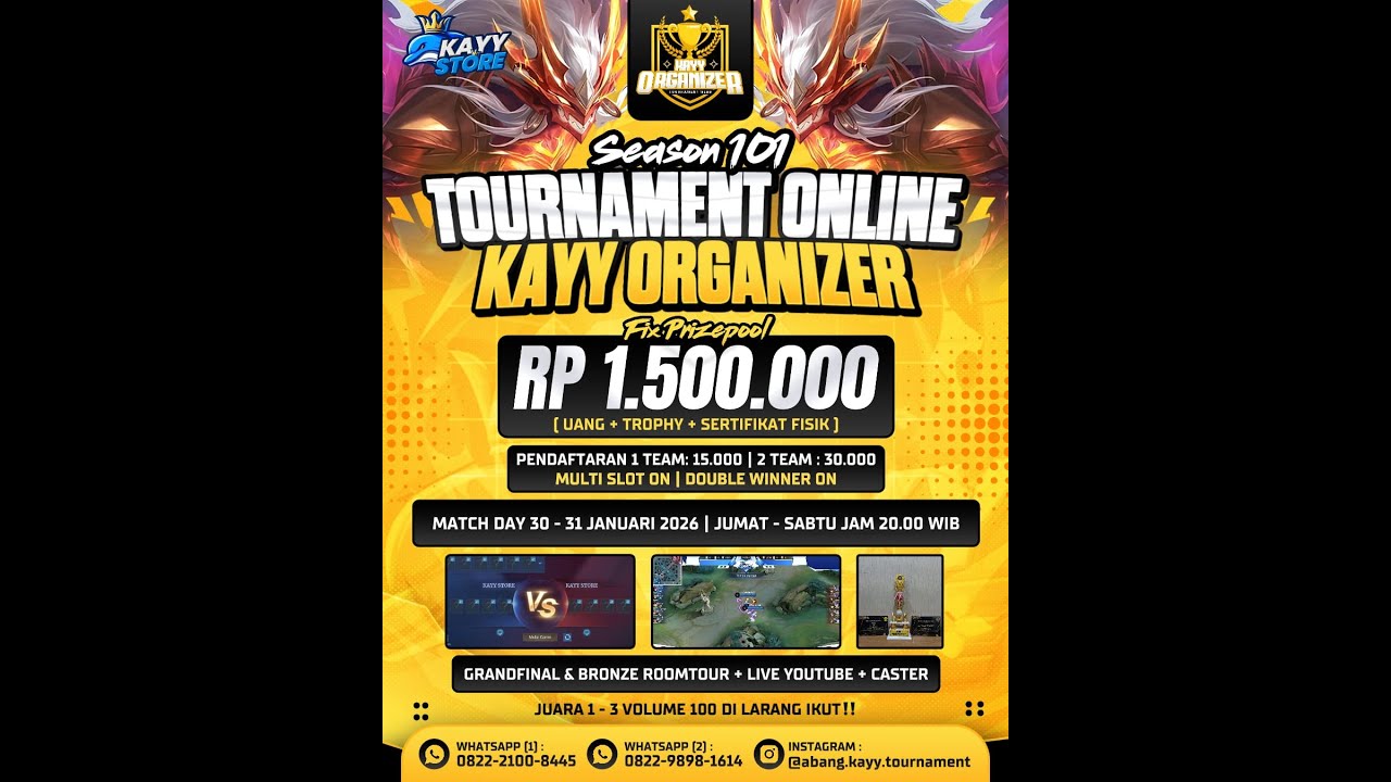 GRAND FINAL & BRONZE MATCH TOURNAMENT KAYY ORGANIZER VOLUME 101