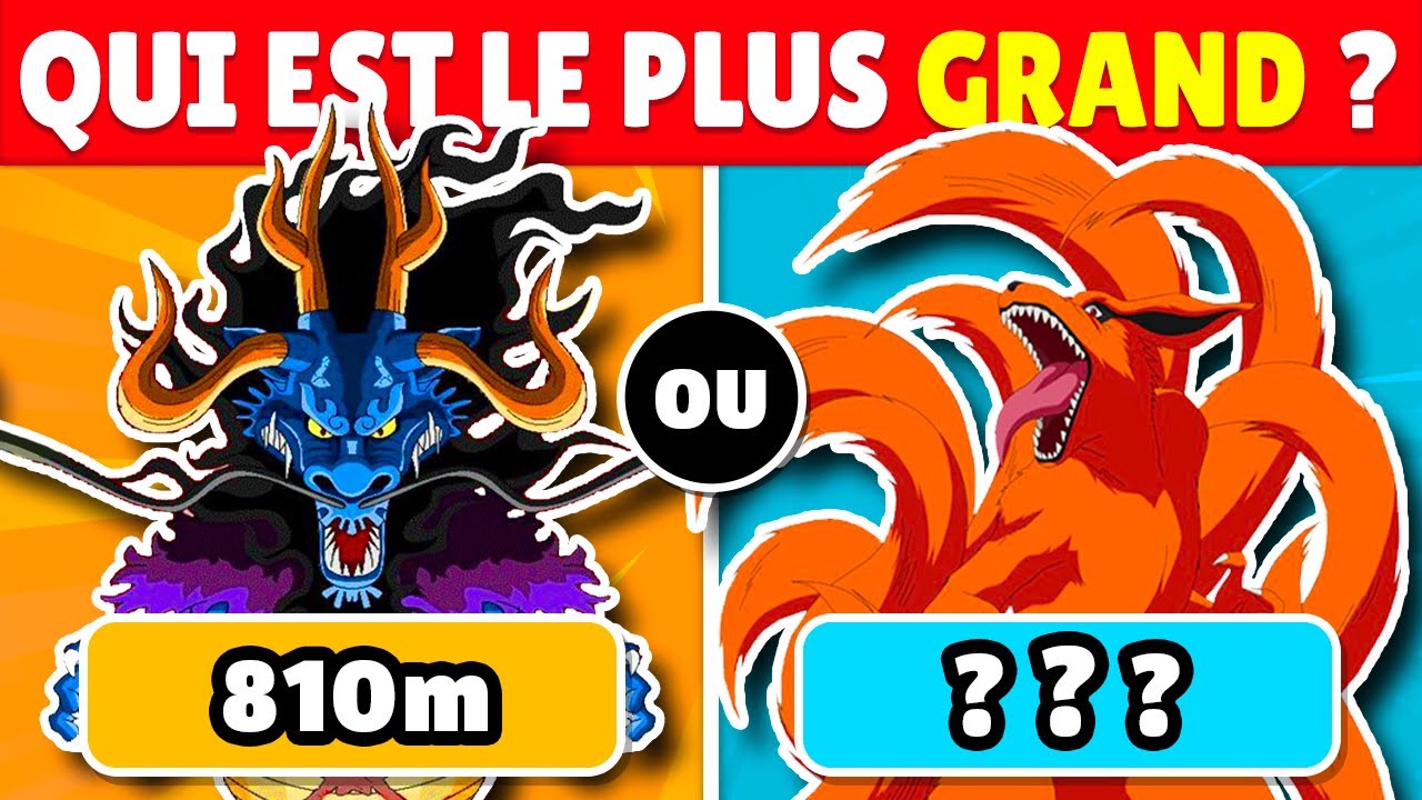 QUI EST LE PLUS GRAND ? 🤔 | Quiz Anime 🔥