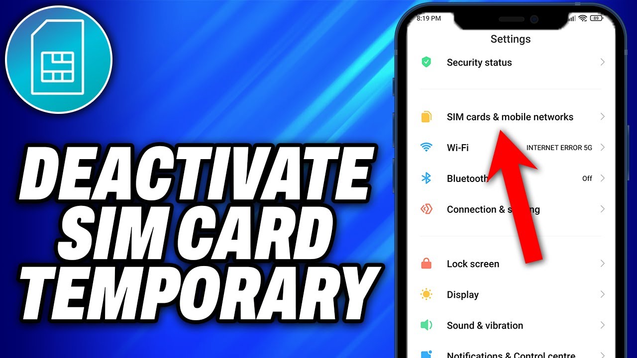 How To Deactivate Sim Card Temporary - Easy Fix