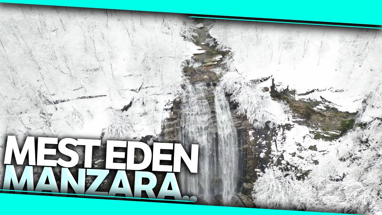 Suuçtu Şelalesi Beyaza Büründü, Dron ile Böyle Görüntülendi