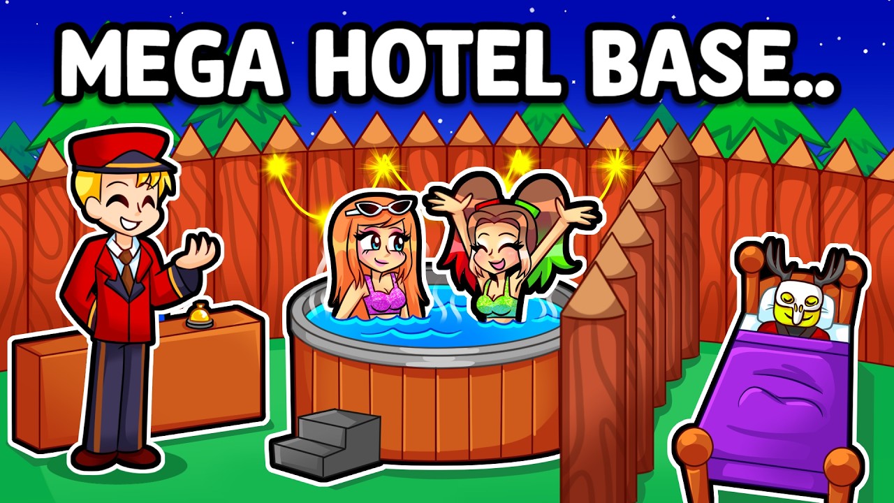 Building a MEGA HOTEL BASE in 99 NIGHTS IN THE FOREST..
