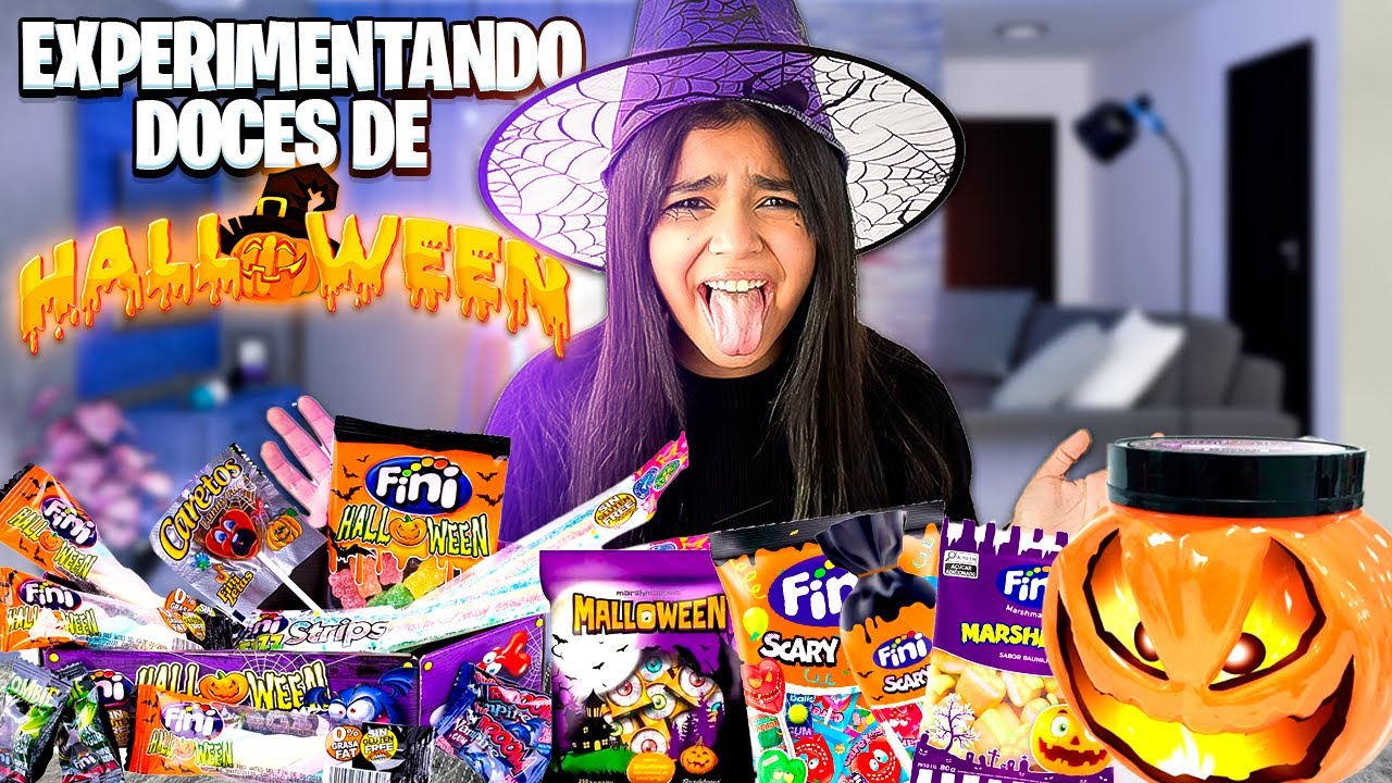 EXPERIMENTANDO OS DOCES MAIS BIZARROS DE HALLOWEEN!!!