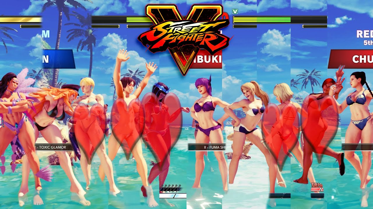 Street Fighter V AE Menat/Sakura/Kolin/Poison/Laura vs Ibuki/Juri/Cammy/R. Mika/Chun Li PC Mod