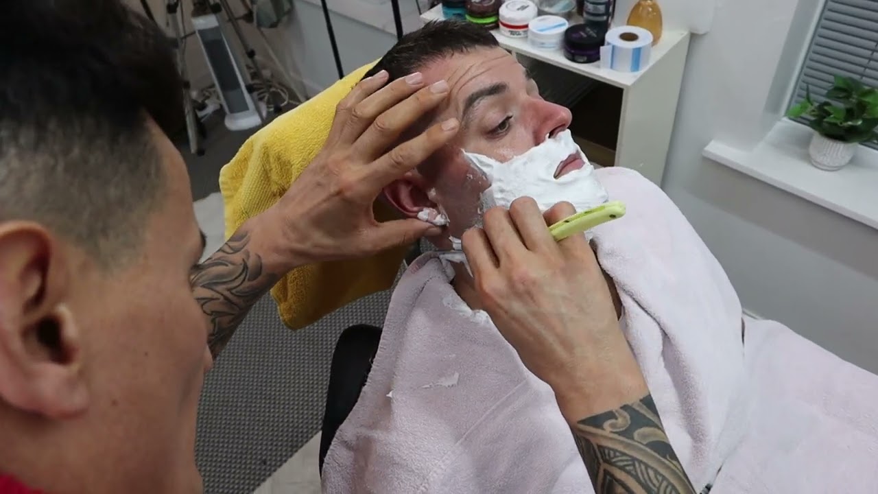 Turkish Barber ASMR Satisfying Razor Shave Sounds