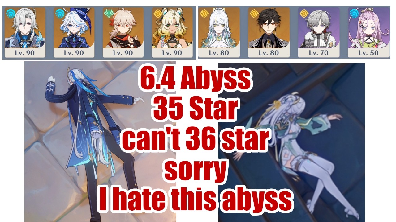 6.4 Abyss 35 Star - C1 Neuvillette + C0 Zibai (underbuilt)