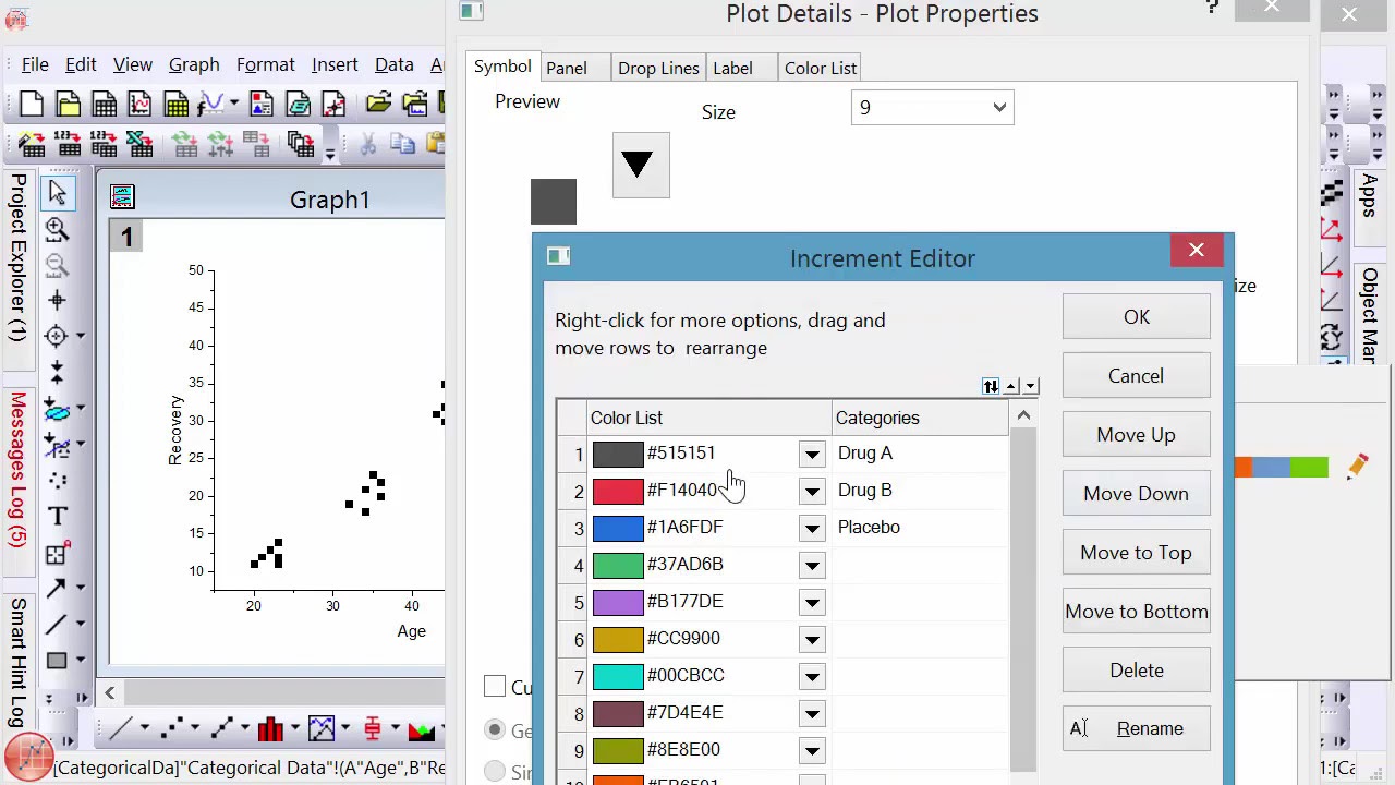 Index Symbol Color and Shape by Different Columns in a Scatter Plot