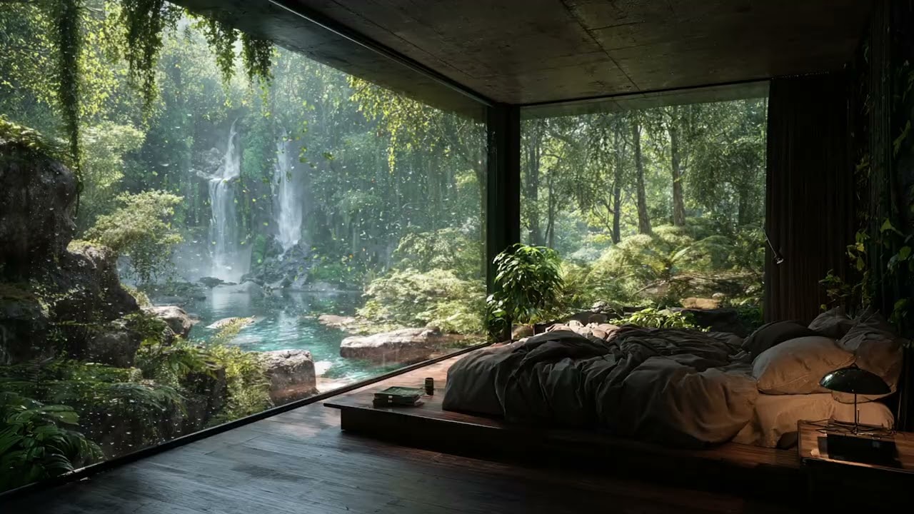 Thunderstorm Rain in a Traditional Japanese House | Zen Interior, Storm Ambience, Deep Relax