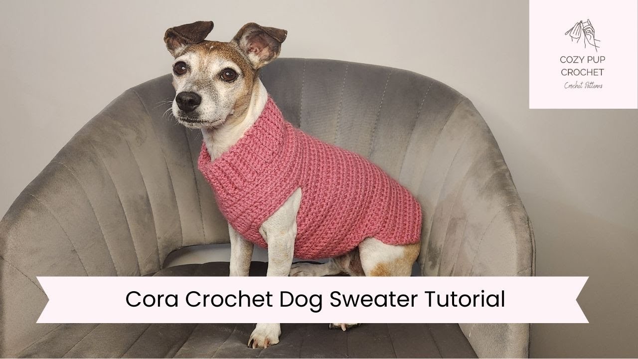 Cozy Pup Crochet - Small Cora HDC Dog Sweater Pattern Tutorial
