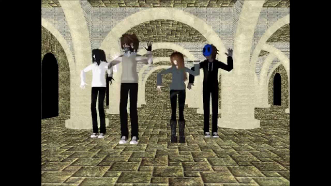 (MMD) Ticci Toby, Clockwork, Eyeless Jack and Jeff the Killer - levan polka