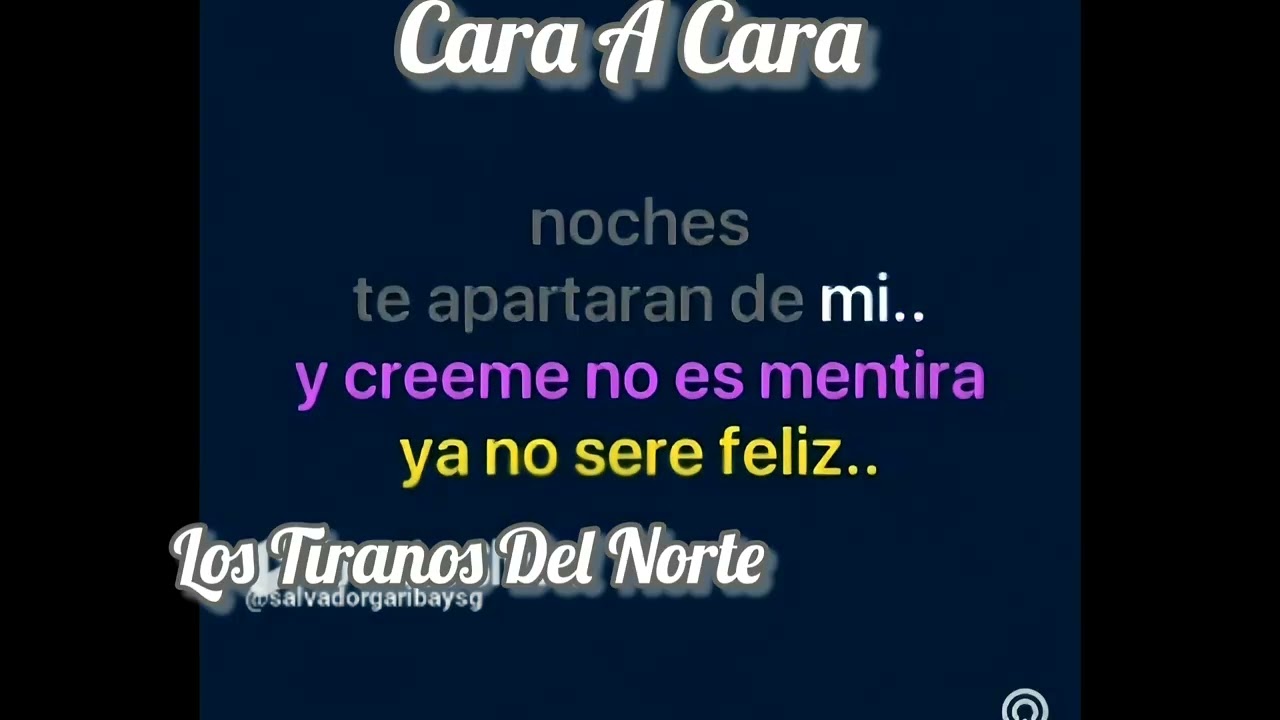 Cara A Cara Con letras/Lyrics  HD 