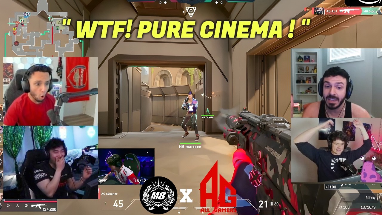 FNS, Sliggy, S0m & Tarik Reacts to M8 vs AG Insane Moments in VCT Masters Santiago