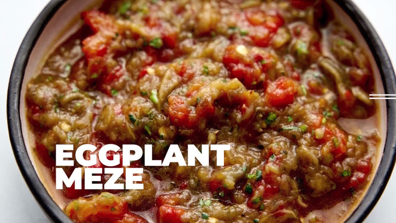 Greek Eggplant Meze with Red Bell Pepper | Easy recipe with step-by-step photos BayevsKitchen