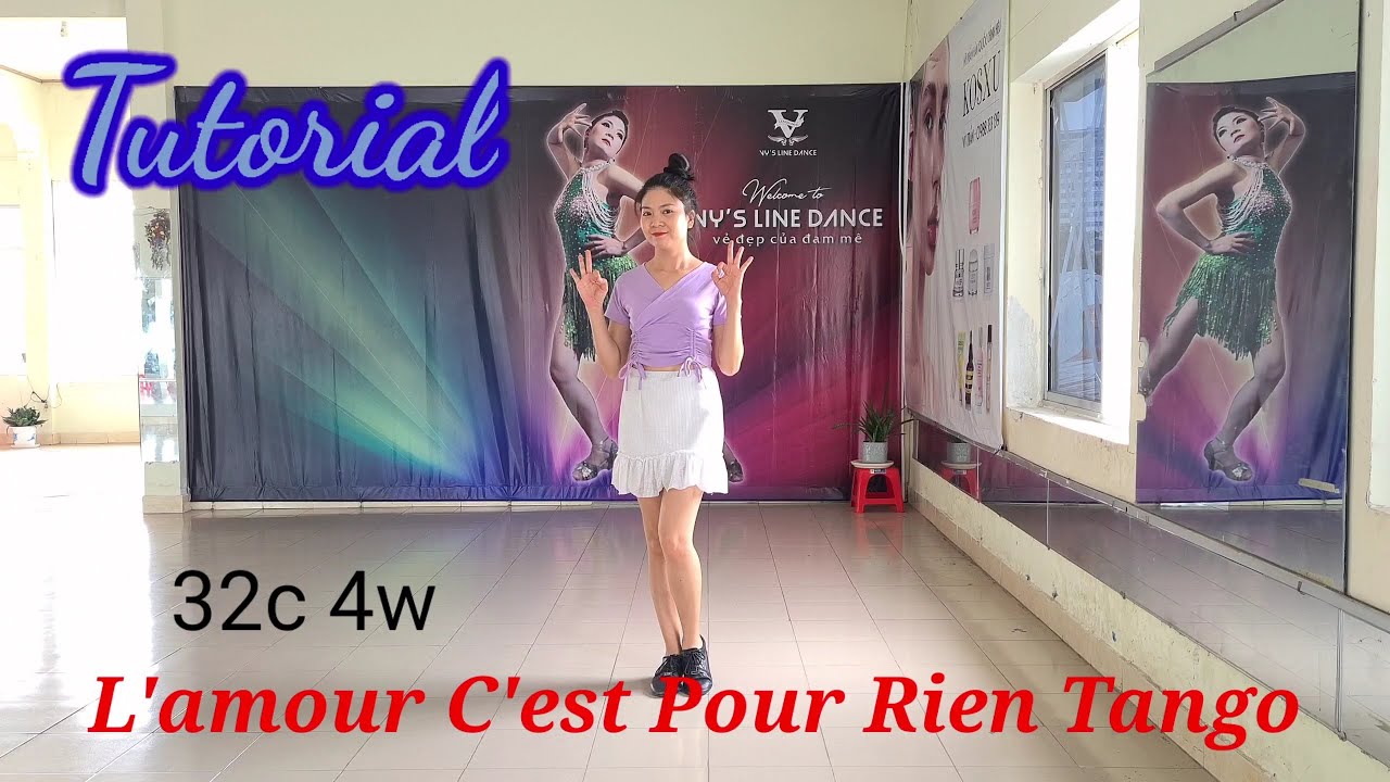 L’amour C’est Pour Rien Tango Tutorial Line Dance (Improver) - Vy's Linedance