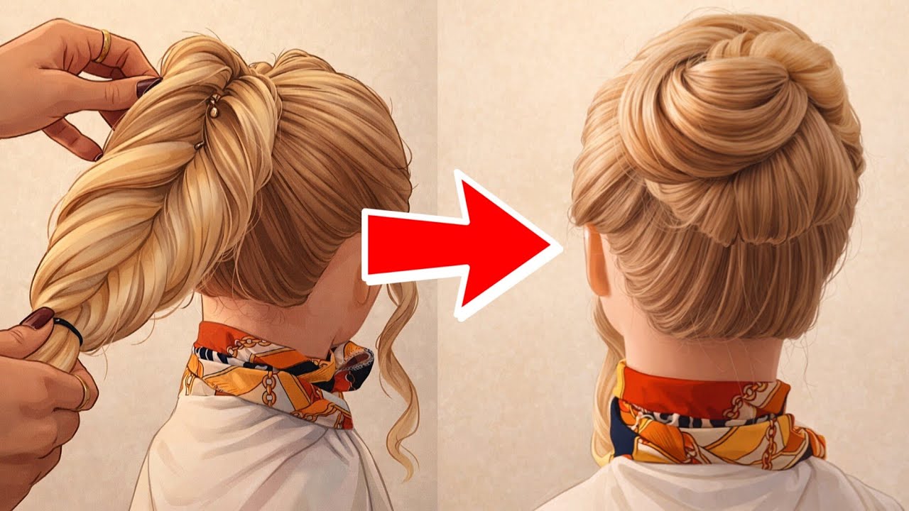 Chignon With Just Two Twists | Quick and Elegant For Brides.🤩💃🏻