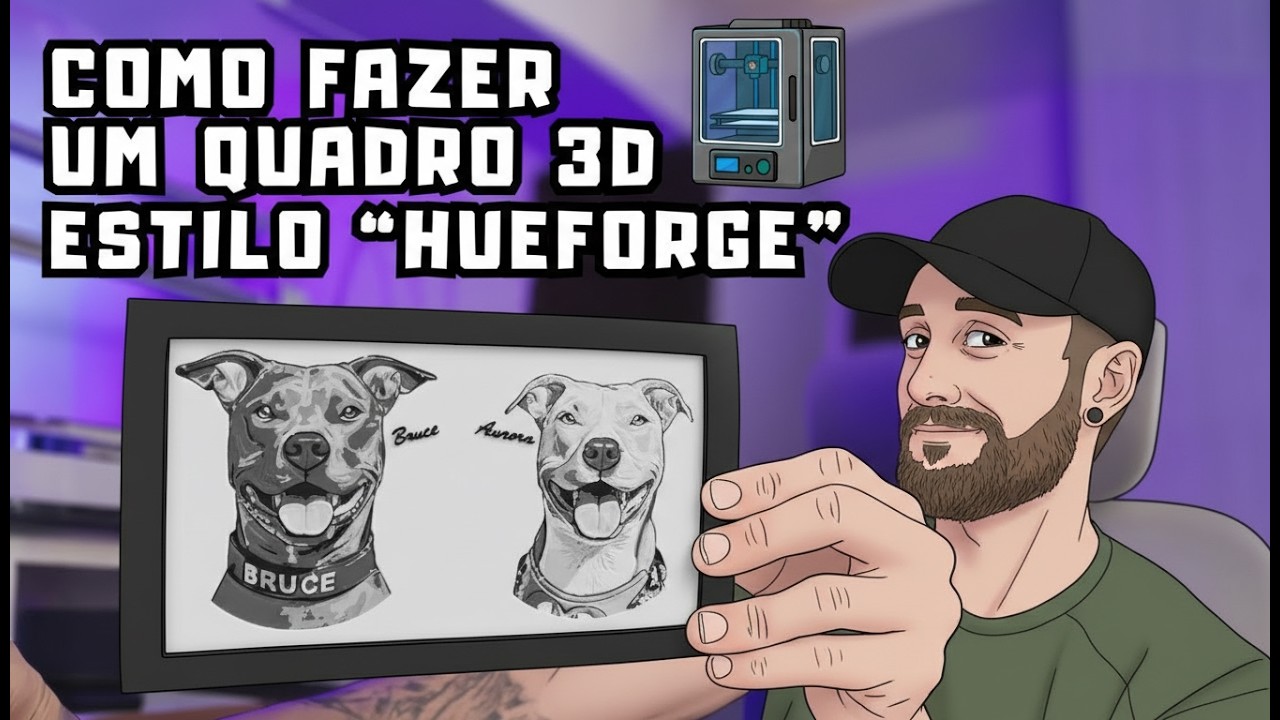 FAÇA SEU QUADRO EM 3D “ESTILO HUEFORGE” DE GRAÇA - TUTORIAL