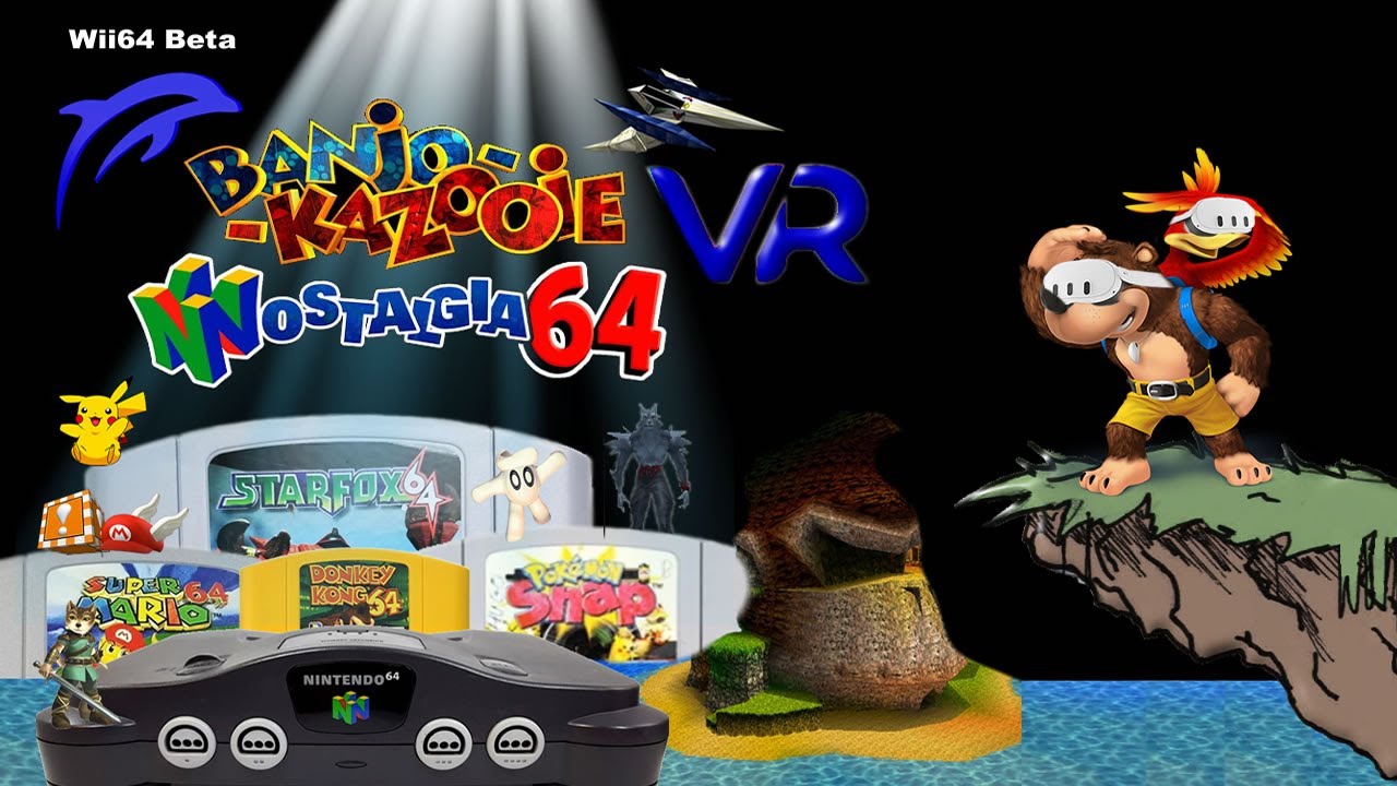 Banjo Kazooie Nostalgia 64 VR (Running in Dolphin VR and Wii64-Beta Full Setup!)