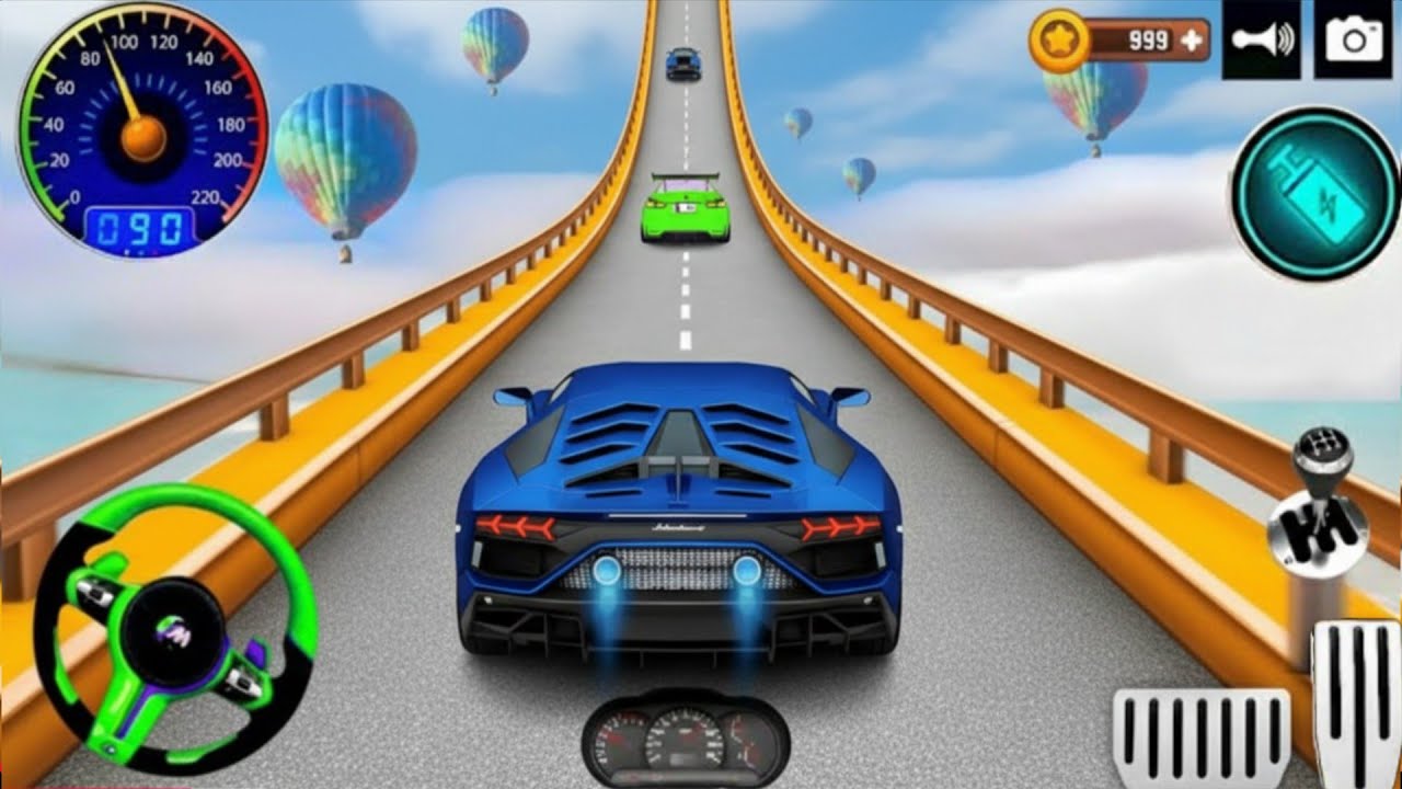 #02 Ramp Red Car Racing Flyover 3D Gameplay _ Android || Ramp Car Stunts Racing Video Car Simulator 