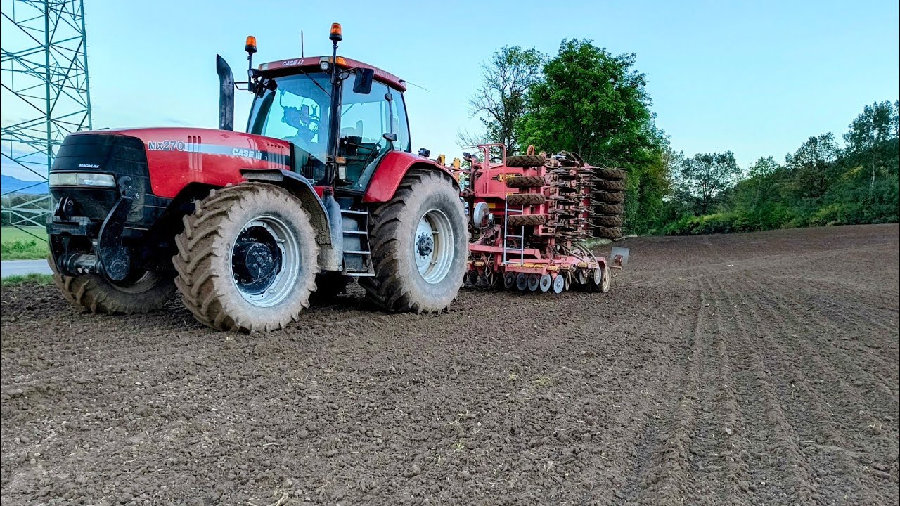 Siew pszenżyta - timelaps. Magnum MX270 vs Vaderstad Rapid 6m