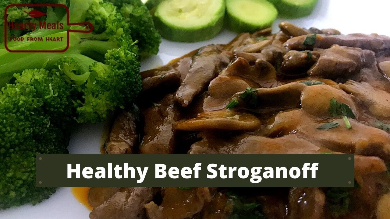 Beef stroganoff | Healthy dinner recipe for weight loss and fitness | Low carb low calorie diet