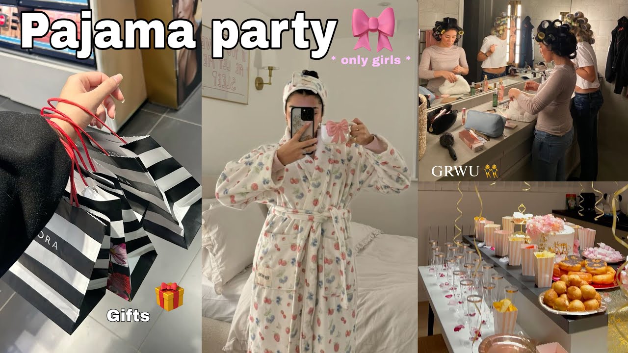 VLOG | 🎀PAJAMA PARTY WITH THE GIRLS 🎀