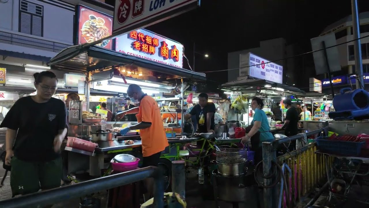 🇲🇾 [4K] Penang Street Food Walk | New Lane Night Hawker Stalls & Local Eats | July 2025