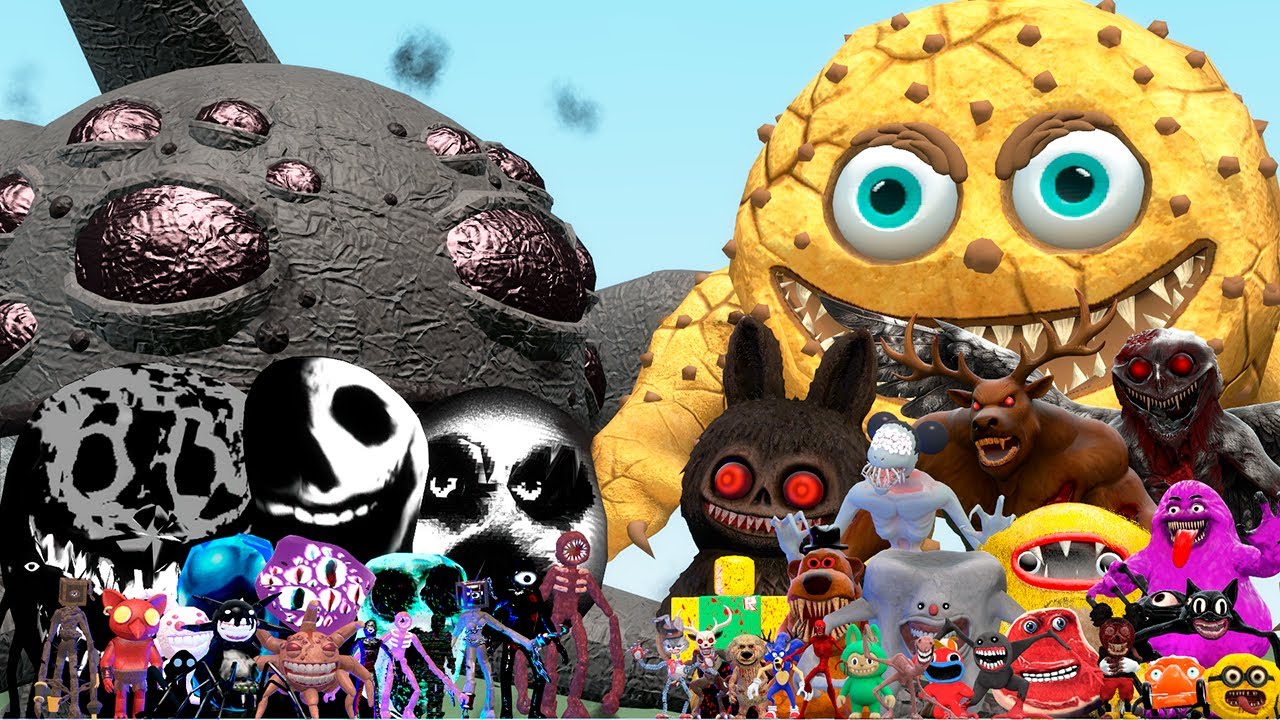 ALL GRUMBLE QUEEN DOORS FAMILY VS COOKIE ESCAPE, CURSED LABUBU AND 99 NIGHTS MONSTERS (Garry's Mod)