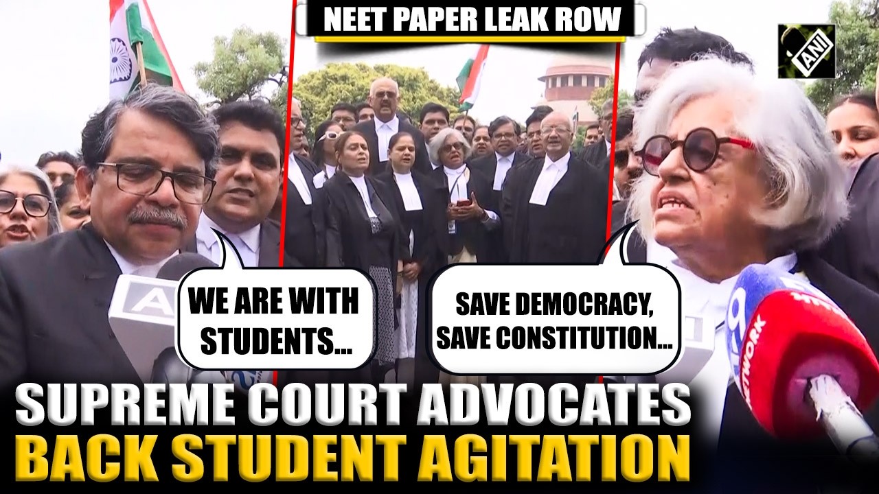 Supreme Court&rsquo;s senior lawyers back student protest, chant &lsquo;Save Democracy&rsquo; slogans | NEET Row
