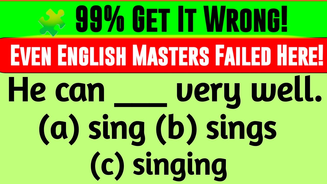 ¿Aprobarías este EXAMEN de INGLÉS? 📝 20 Preguntas de Gramática que Muchos Fallan"