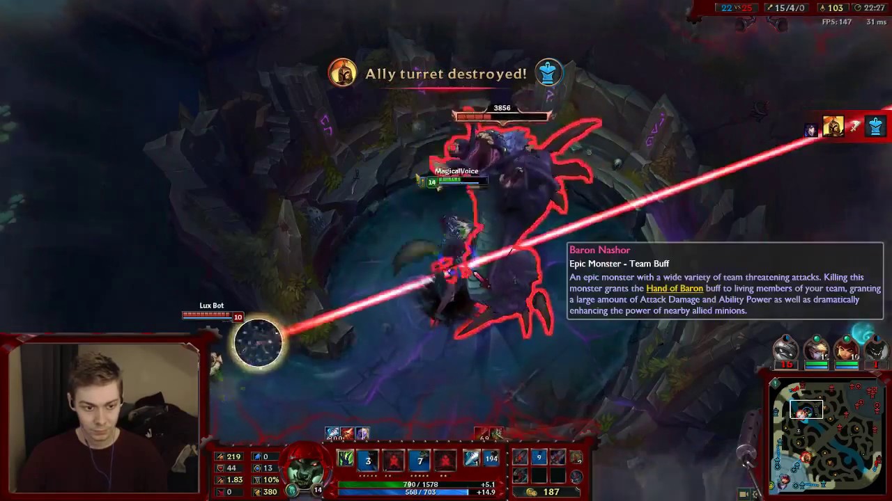 Reworked Warwick can solo baron at 22 minutes