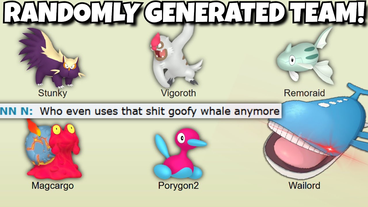 Pokemon Showdown but I use a RANDOMLY GENERATED TEAM!
