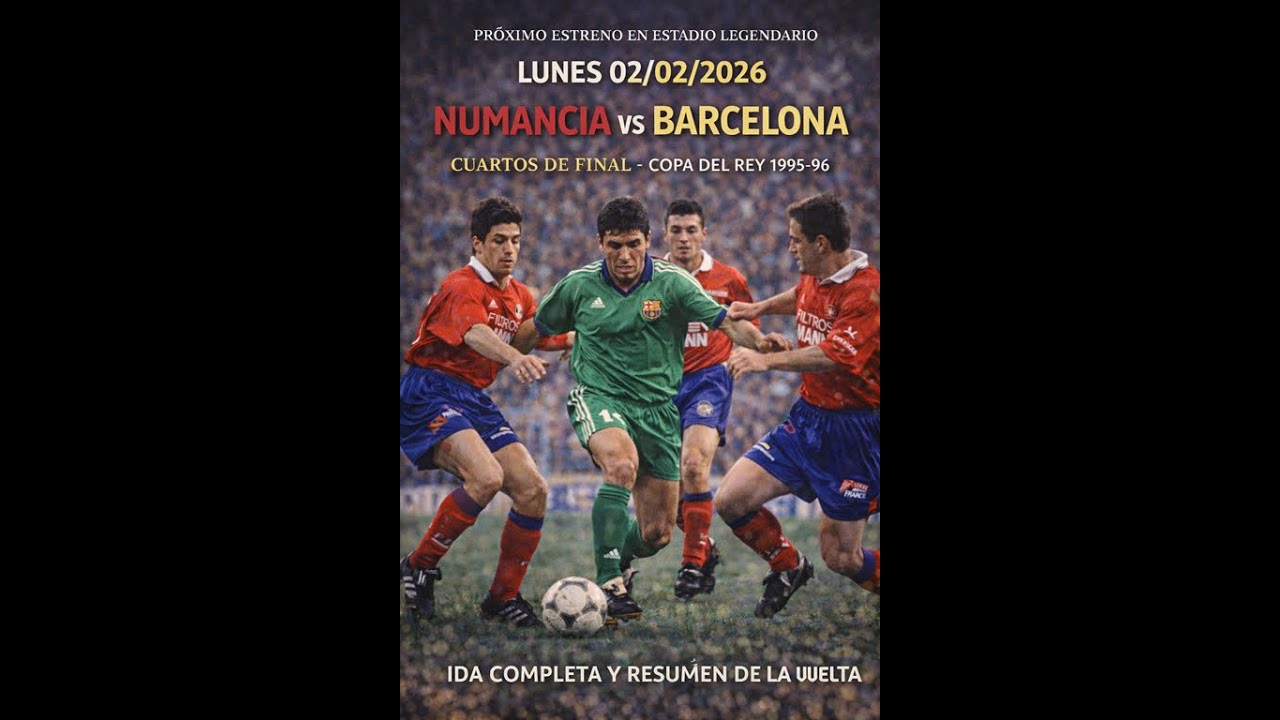 Numancia 2 2 Barcelona - Copa del Rey 1995-96 (Full Match)