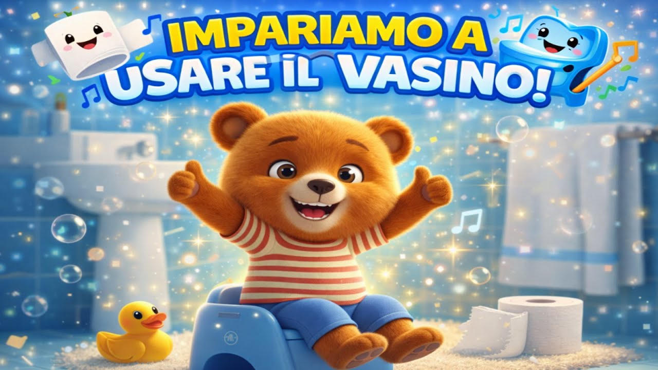 CANZONE del VASINO per Bambini! 🚽 Addio Pannolino: Il Trono Magico della Pipì e Popò! 🎶