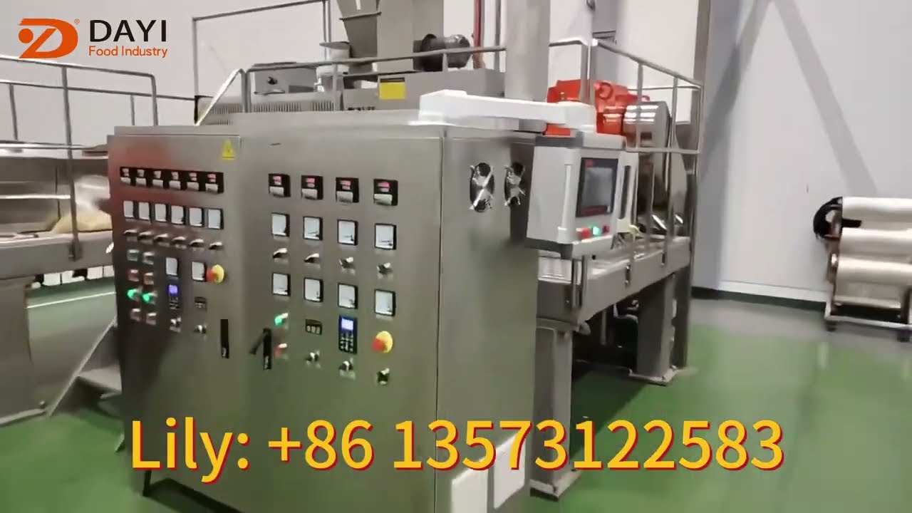 2D/3D Ready to fry pipe shape Slanty fryums pellets use our Vinci extruder in our customer's factory
