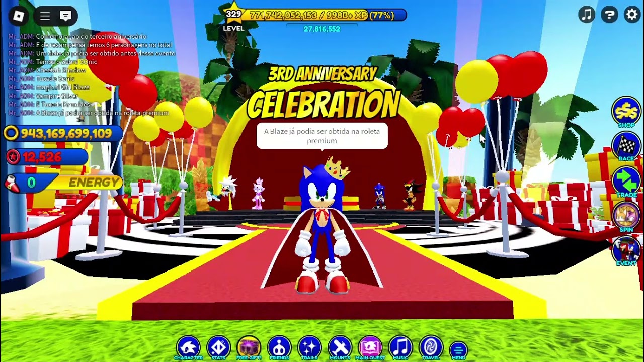 UM MILAGRE!? ( Sonic Speed Simulator 3 Year )