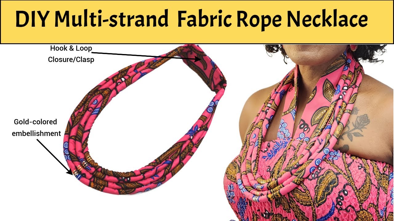 How to Make a Multi-Strand African Print Rope Necklace | DIY African Jewelry Tutorial