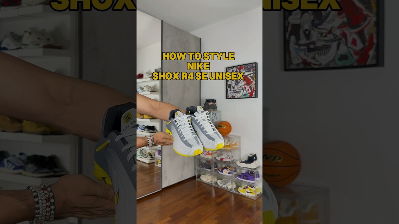 Easy way to style your Nike Shox R4 se unisex Subscribe for more #shortvideo #fashion #mensfashion