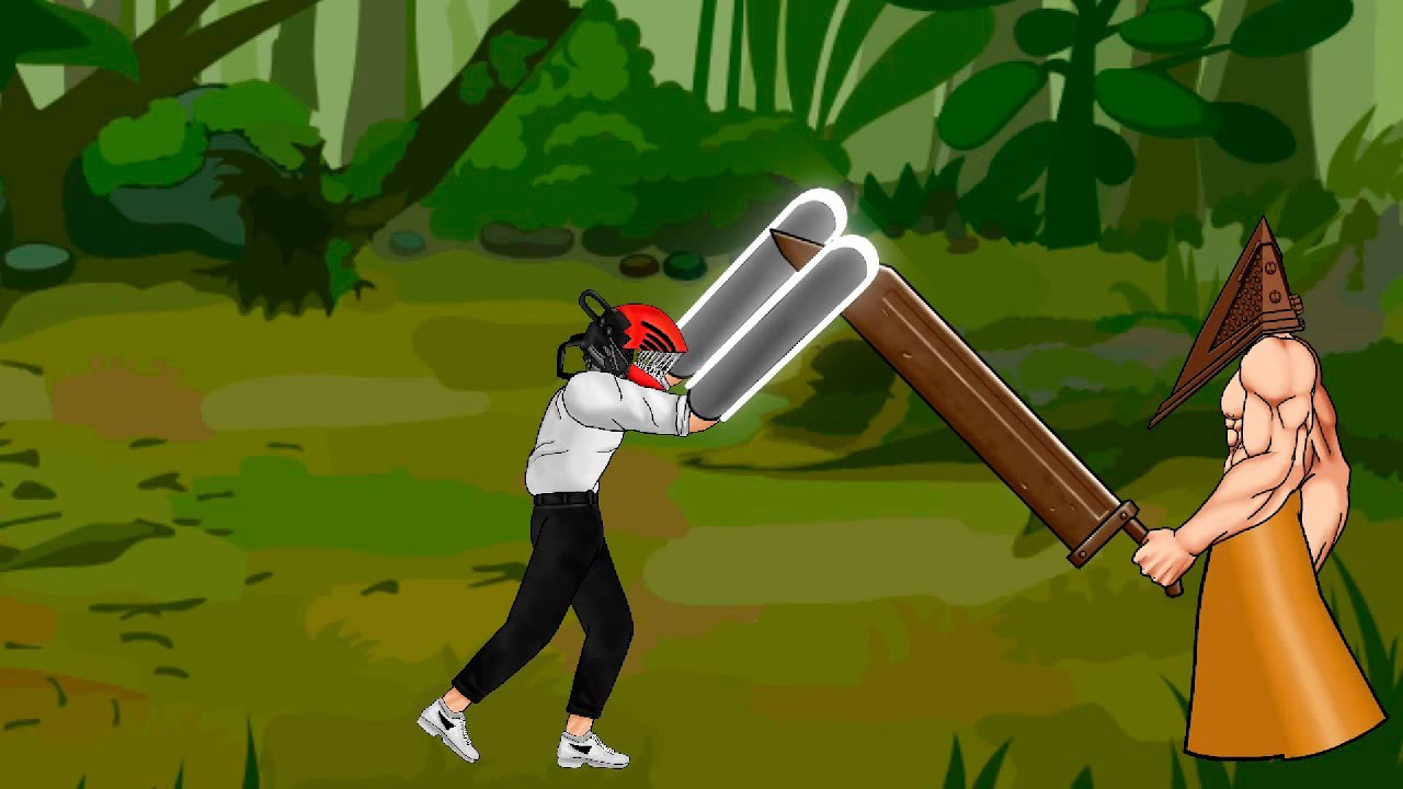 Chainsaw man vs Piramid Head/Drawing Cartoons 2