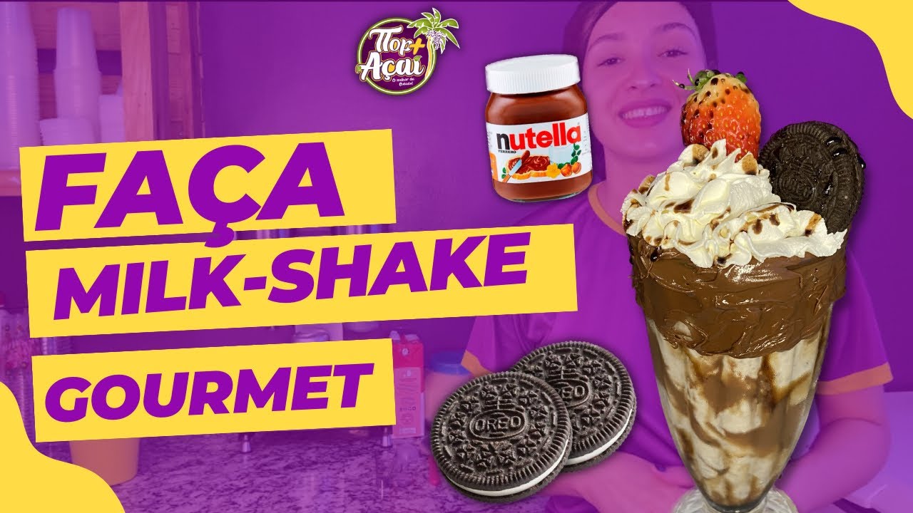 Como Fazer Milk-Shake Gourmet| Passo a Passo| Aumente as vendas da sua Sorveteria|Açaíteria|