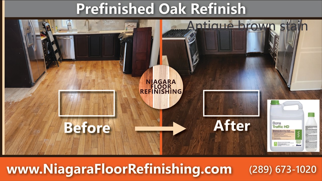 Prefinished Oak Stained Dark - Sanding Hardwood Floors