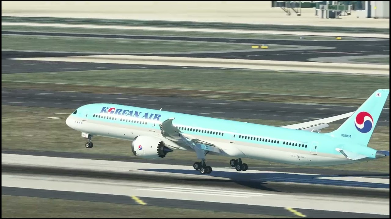 MSFS RKSI Korean air B78X landing 0624 (3)