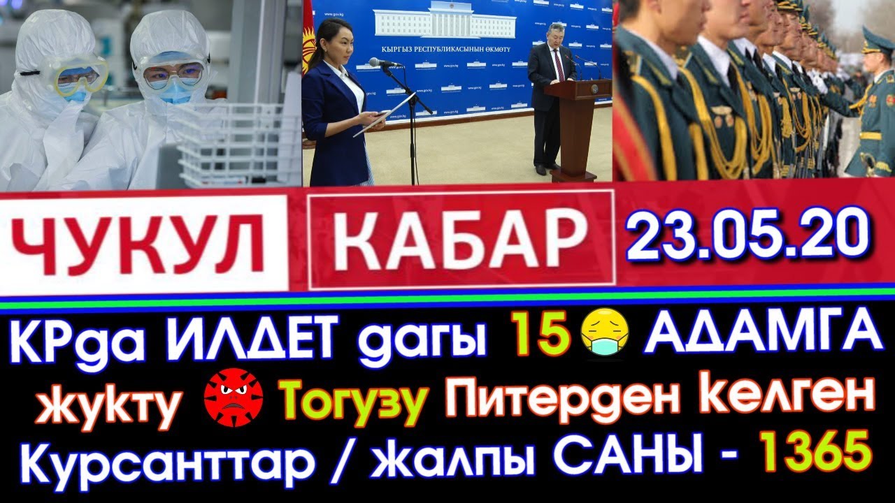 ИЛДЕТ 😷 дагы 15 ЖАРАНГА😷жугуп 😔 ЖАЛПЫСЫ 1365 😱 АДАМГА жетти 😱 | Акыркы Кабарлар