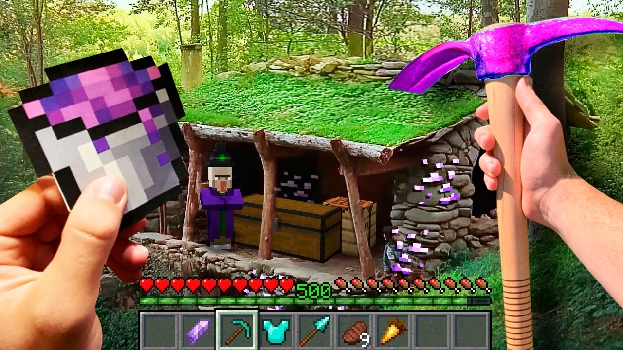 Minecraft in Real Life MOVIE - WITCH HOUSE in Minecraft Real Life POV FILM 創世神第一人稱真人版