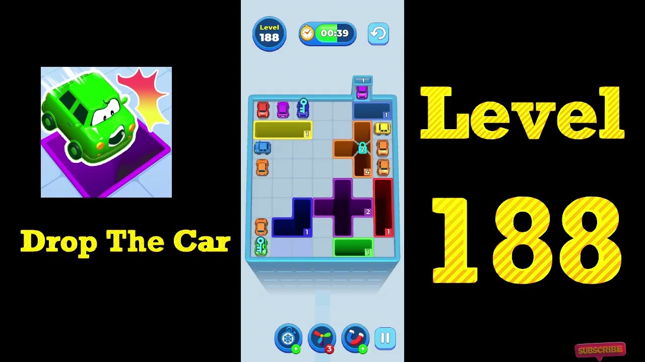 Drop The Car Level 188 Walkthrough 🚗🧩 | Color Drop Puzzle Game Solution | Mini Boss