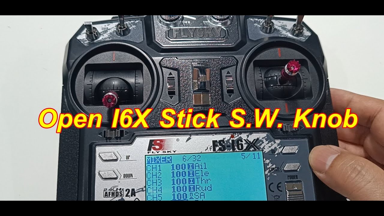 Open I6X Stick SW Knob เซ็ตคันโยก ตั้งใช้สวิตซ์ ตัวหมุนVR รีโมท Flysky i6x OpenTX โดยร้าน BIG Hobby