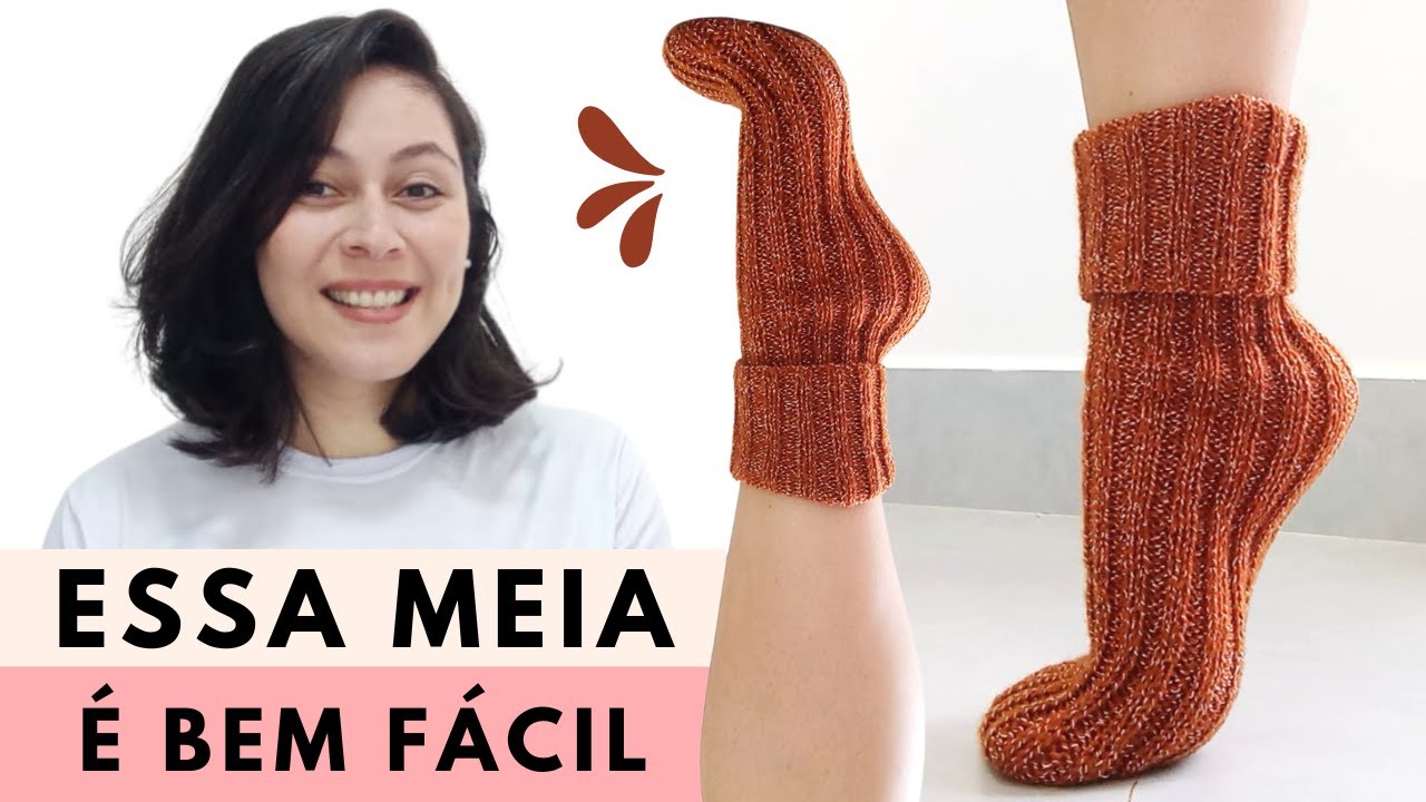 MEIA DE TRICÔ BEM FÁCIL PARA INICIANTES -  Passo a Passo no Tricô por @blogbyday #310